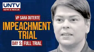 Thumbnail: FULL TRIAL: Impeachment Trial of Vice President Sara Duterte, Day 5 – July 14, 2026