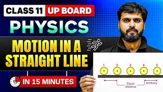 Thumbnail: Class 11 Physics | Motion in a Straight Line in 15 Minutes | UP Board | One Shot
