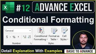Thumbnail: Ms Excel Home Tab All Options Format Cell, conditional formatting | Lecture-12 UPCISS