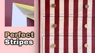 Thumbnail: How to Paint Perfect Stripes on Furniture (No Bleed!) | Bold Striped Dresser Makeover