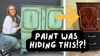 Thumbnail: I Can’t Believe This Was Under the Paint! Antique Record Cabinet Glamourati Makeover 
