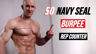 Thumbnail: Navy Seal Burpees Follow Along 🔥 Best Bodyweight Chest Workout