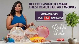 Thumbnail: DIY Resin Pooja Thali for Rakhi | how to make  3d flower platter| Resin art for beginners -workshop
