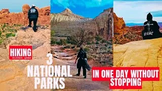 Thumbnail: I Hiked 3 National Parks in ONE Day! (SOLO TRUCK CAMPING UTAH) NOT #vanlife #solotravel #blackwoman