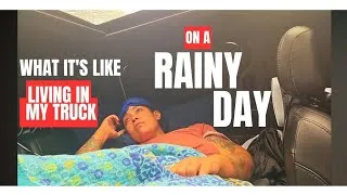 Thumbnail: A RAINY DAY Living In My Truck. Daily Routine & Finding PEACE on the Road!  #solotravel #vlog