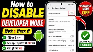 Thumbnail: how to disable developer mode in android | developer option off kaise kare | turn off developer mode