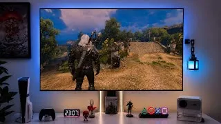 Thumbnail: The LG G6 OLED is the Best Gaming TV 🤯 Witcher 3 PS5 Pro HDR