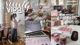 Thumbnail: ✧˚ pinterest uni girl | productive 3 days ☕️🩰 crashing out, romanticise library & cafe study nights