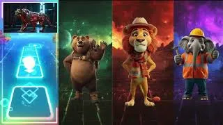 Thumbnail: Panther vs Bear vs Lion vs Elephant in Tiles Hop