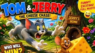Thumbnail: Tom & Jerry's Giant Cheese Chase! 🧀😂 | Funny Cartoon Compilation  #TomAndJerry #FunnyCartoons 