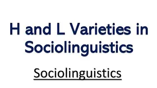 Thumbnail: Diglossia Urdu-Hindi - Sociolinguistics - What is Diglossia? - Short Video