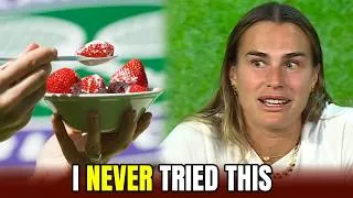 Thumbnail: Aryna Sabalenka STUNS Wimbledon Fans With SHOCKING Strawberries & Cream Confession! 🍓