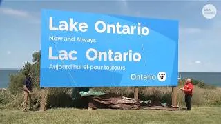Thumbnail: Ontario Premier Doug Ford unveils giant sign, says 'it's always going to be Lake Ontario'