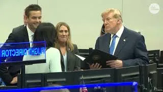 Thumbnail: Trump tours NASA HQ, shares Space Academy announcement with ISS astronauts during call