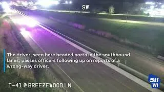 Thumbnail: Watch as officers chase May 8 wrong-way driver on Interstate 41 in Neenah, Fox Crossing