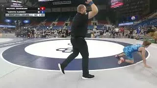 Thumbnail: 106 lbs JR Boys 7th Place Match - USMC Junior Nationals | Michael Densmore vs Dakota Harmer