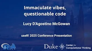 Thumbnail: Immaculate vibes questionable code - Lucy D’Agostino McGowan