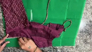 Thumbnail: Boat neck blouse cutting #blouse #fashion