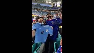 Thumbnail: Cape Verde and Uruguay Fans Swap Jerseys After World Cup Match