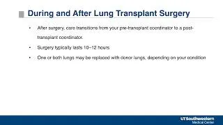 Thumbnail: Lung Transplant - Post Transplant