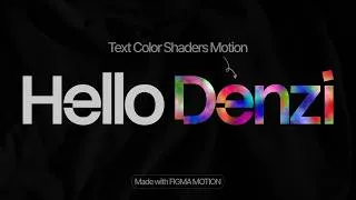 Thumbnail: Text Shaders Figma Motion | Figma Motion Tutorial | Super Easy
