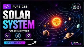 Thumbnail: Build a fully animated Solar System using only HTML & CSS — no JavaScript, no libraries!