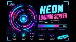 Thumbnail: This Neon Loading Screen Will Make Your Portfolio UNFORGETTABLE CSS + JS Tutorial