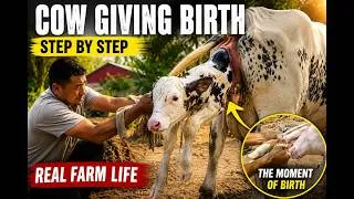 Thumbnail: Helping a Cow Give Birth | Real Farm Life | Calving Process Step by Step