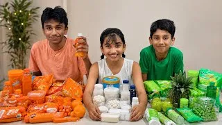 Thumbnail: Tricolor Challenge! 🇮🇳by Ammu, Nandu & Siddi😂 | Independence Day Special @V5family_vlogs