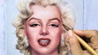Thumbnail: Satisfying Watercolor Portrait Painting Tutorial | Marilyn Monroe