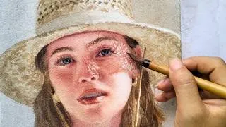 Thumbnail: Watercolor Painting Tutorial - Young Woman with Straw Hat