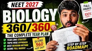 Thumbnail: NEET 2027 Biology: How to Score 360/360? | Complete Year-Long Strategy 🔥