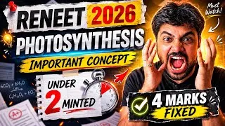 Thumbnail: Photosynthesis Important Question in 2 minutes 😎| NEET mein most repeated 