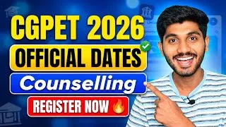 Thumbnail: CGPET Counselling 2026 Started? Official Dates Released | Don't Miss Registration🔥