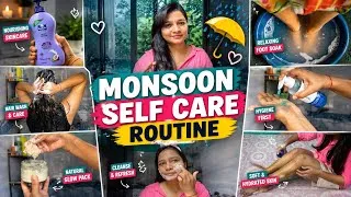Thumbnail: Monsoon Self-Care Routine ☔ | Hair, Skin & Body Care Tips