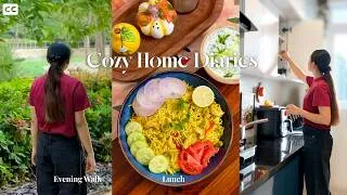 Thumbnail: Cozy Home Diaries 🏡 Wholesome Lunch & Evening Walk ✨ Weekly Vegetable Organisation 🥕