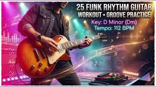 Thumbnail: Funk Rhythm Guitar Workout Groove Practice | D Minor | 112 BPM
