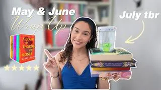 Thumbnail: May & June Wrap up + July TBR (Acotar journey & multiple 5 star reads)📚⭐
