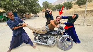 Thumbnail: When a Motorcycle Causes Trouble! Ishaq vs Alborz & Tuba 😱