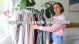 Thumbnail: a sustainable spring capsule wardrobe full of thrifted well loved items