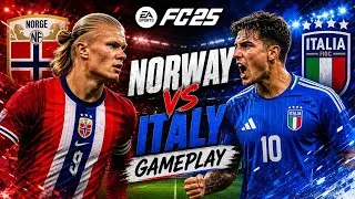Thumbnail: 🇳🇴 Norway vs Italy 🇮🇹 | EA SPORTS FC 25 Gameplay | Epic Match, Goals & Highlights ⚽🔥