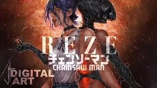 Thumbnail: "Someone Else" Chainsaw Man's Reze - Digital Art Process by VT #digitalart #illustration