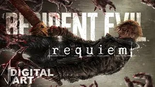 Thumbnail: "Requiescant" Resident Evil Requiem's Leon Scott Kennedy - Digital Art Process by VT