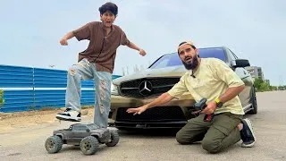 Thumbnail: RC TRUCK VS MY MERCEDES DRAG RACE!