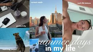 Thumbnail: SUMMER DAYS☀️productive work life balance, world cup games, events & reading pool days!