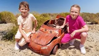 Thumbnail: Rusty Lightning McQueen Toy Car Makeover with Alex and Dasha