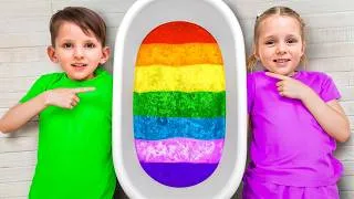 Thumbnail: Kids Make Giant Slime and Play Funny Challenges