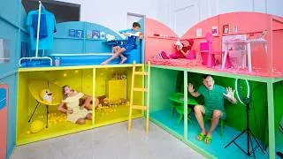 Thumbnail: Kids Play in a Giant Dollhouse! ⭐