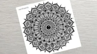 Thumbnail: How to draw a Mandala Art for Beginners Step-by-Step Tutorial | Easy Mandala Drawing | #vanithaarts