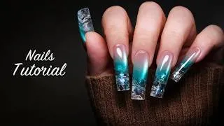 Thumbnail: ✨ Crystal Teal Nails ASMR | Step-by-Step Nail Art Tutorial | Mesmerizing & Satisfying | Ep.49